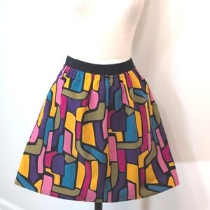 mark. cotton colorblock slip on, reversible (black) bubble skirt. Large